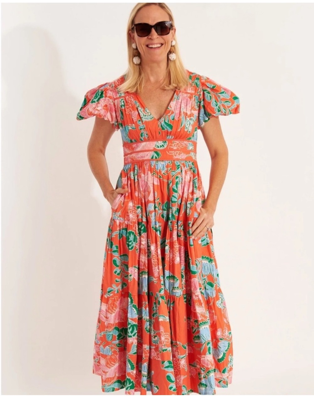 CK Bradley HEATHER DRESS - CORDELIA CORAL MULTI